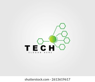 tech logo icon design illustration concept for business and company