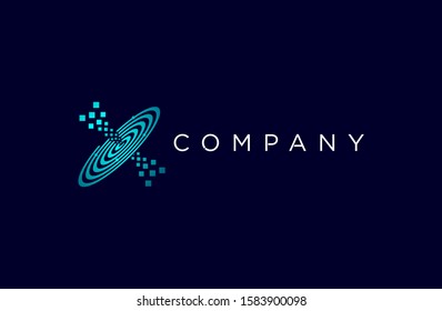 tech logo icon design template vector elements for your company brand. smart technology