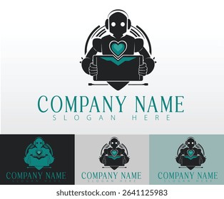 A tech logo illustration representing AI, robotics, and informatics.
