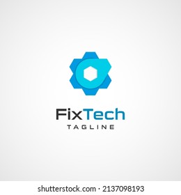 Tech logo with repair gear