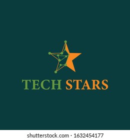 Tech Logo. Technology Logo, Tech Stars, Tech Solutions Logo