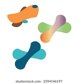 tech logo template gradient shape