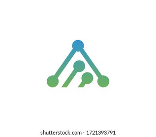 Tech logo triangle vector icon 