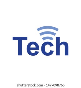 Tech Logo. Wifi Symbol. Icon Vector Eps 10.