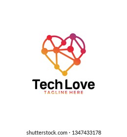 tech love logo icon