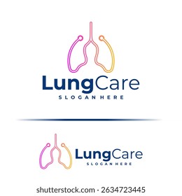 Tech Lung logo design concept vector. Lung Care Logo Design Template
