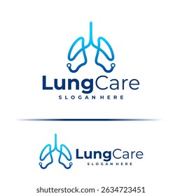 Tech Lung logo design concept vector. Lung Care Logo Design Template
