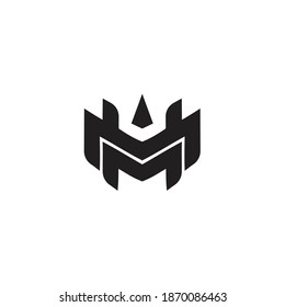 diseño de logotipo moderno con letra m de tecnología