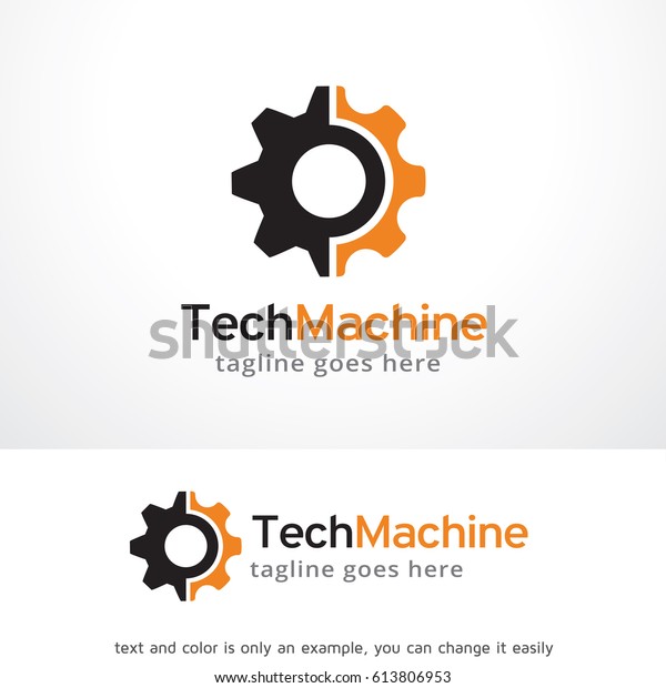 Tech Machine Logo Template Design\
Vector, Emblem, Design Concept, Creative Symbol,\
Icon