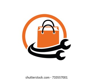 Tech Market Logo Template Design Vector, Emblem, Design Concept, Creative Symbol, Icon