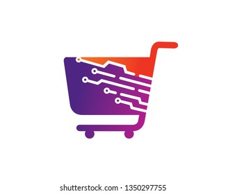 Tech Market Logo Template, Icon, Symbol - Vector