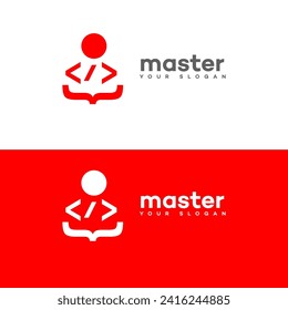 diseño vectorial del logotipo de maestro de tecnología