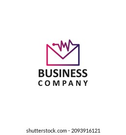 tech message logo design vector, communication logo design, logo for technology company