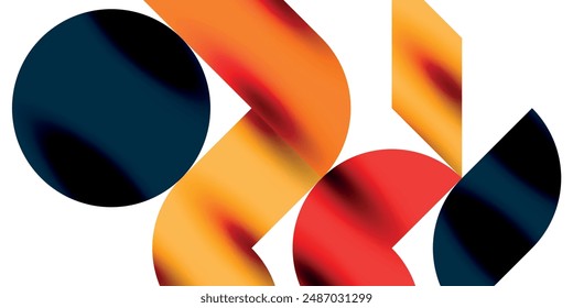 Tecnología Formas circulares mínimas arte geométrico. Vector círculos modernos
