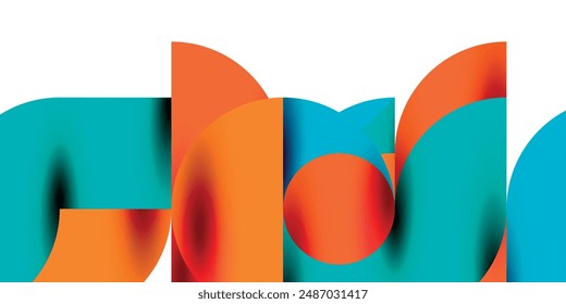 Tech Minimal Circular Formens Geometrische Kunst. Vektorgrafik Moderne Kreise