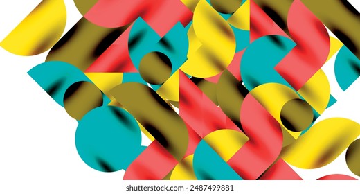 Tecnología Formas circulares mínimas arte geométrico. Vector círculos modernos