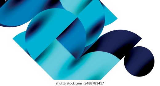 Tech Minimal Circular Formens Geometrische Kunst. Vektorgrafik Moderne Kreise