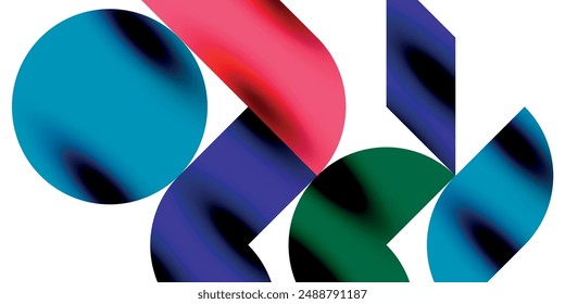 Tecnología Formas circulares mínimas arte geométrico. Vector círculos modernos