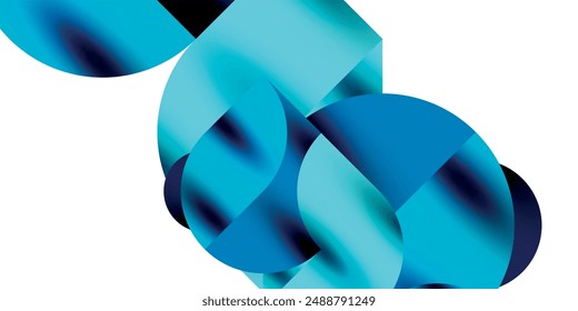 Tecnología Formas circulares mínimas arte geométrico. Vector círculos modernos