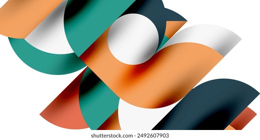 Tecnología Formas circulares mínimas arte geométrico. Vector círculos modernos