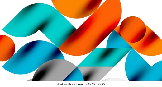 Formas circulares mínimas de la tecnología arte geométrico. Vector círculos modernos