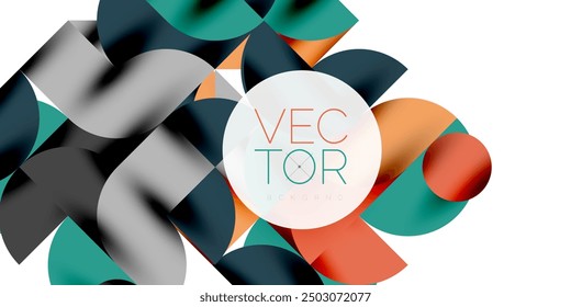 Formas circulares mínimas de la tecnología arte geométrico. Vector círculos modernos