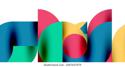 Tech minimale kreisförmige Formen geometrische Kunst. Vektor moderne Kreise