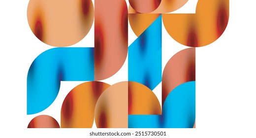 Formas circulares mínimas de la tecnología arte geométrico. Vector círculos modernos