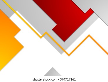 Tech minimal corporate brochure template. Vector illustration background