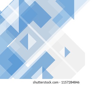 Tech minimal geometric abstract blue vector background
