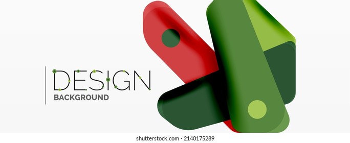 Tech minimal geometric wallpaper. Creative abstract background. Ribbon style stripes vector illustration for wallpaper banner background or landing page