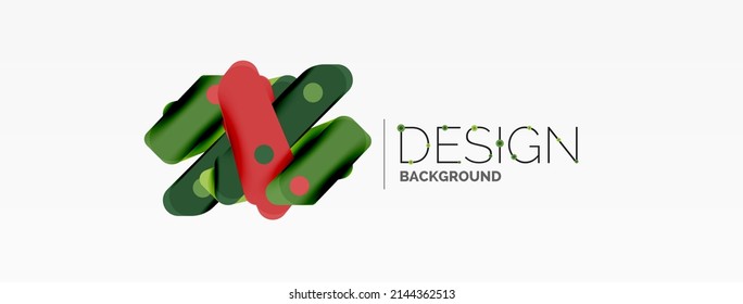 Tech minimal geometric wallpaper. Creative abstract background. Ribbon style stripes vector illustration for wallpaper banner background or landing page