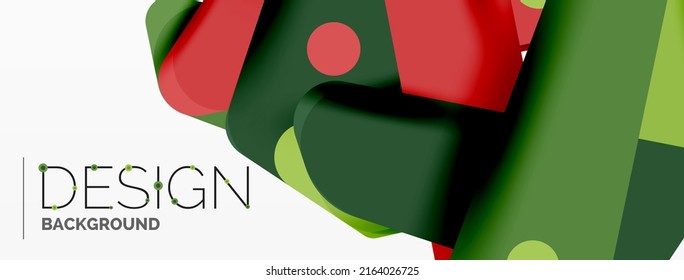 Tech minimal geometric wallpaper. Creative abstract background. Ribbon style stripes vector illustration for wallpaper banner background or landing page