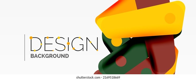 Tech minimal geometric wallpaper. Creative abstract background. Ribbon style stripes vector illustration for wallpaper banner background or landing page