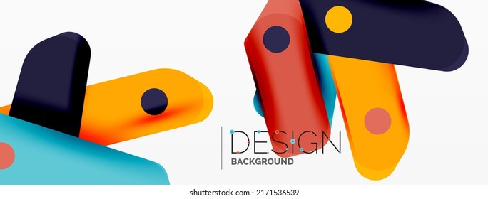 Tech minimal geometric wallpaper. Creative abstract background. Ribbon style stripes vector illustration for wallpaper banner background or landing page