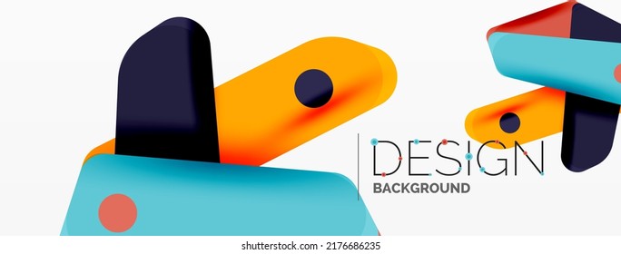 Tech minimal geometric wallpaper. Creative abstract background. Ribbon style stripes vector illustration for wallpaper banner background or landing page