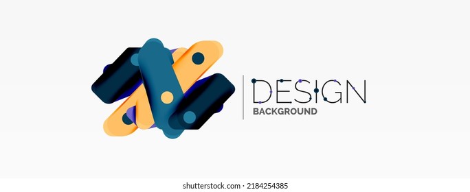Tech minimal geometric wallpaper. Creative abstract background. Ribbon style stripes vector illustration for wallpaper banner background or landing page