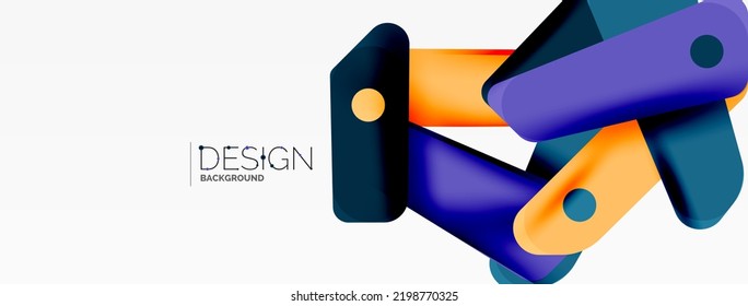 Tech minimal geometric wallpaper. Creative abstract background. Ribbon style stripes vector illustration for wallpaper banner background or landing page