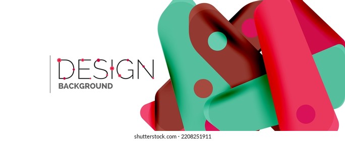 Tech minimal geometric wallpaper. Creative abstract background. Ribbon style stripes vector illustration for wallpaper banner background or landing page