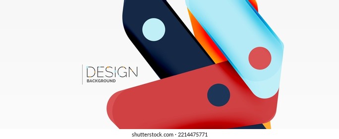 Tech minimal geometric wallpaper. Creative abstract background. Ribbon style stripes vector illustration for wallpaper banner background or landing page