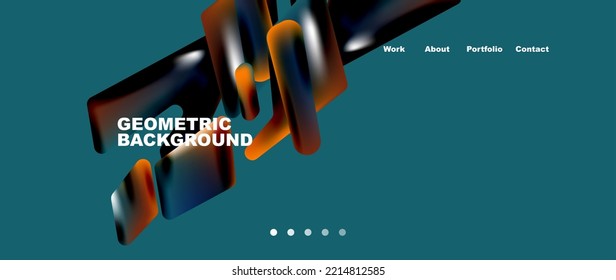 Tech minimal geometric wallpaper. Creative abstract background. Vector illustration for wallpaper banner background or landing page