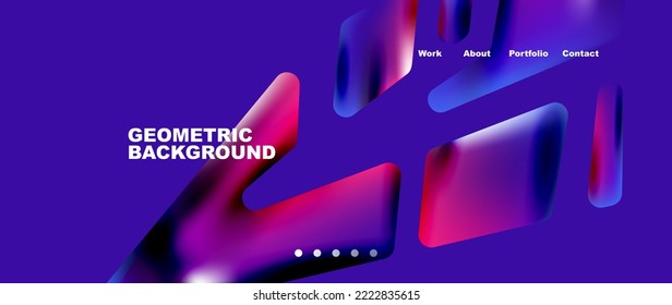 Tech minimal geometric wallpaper. Creative abstract background. Vector illustration for wallpaper banner background or landing page