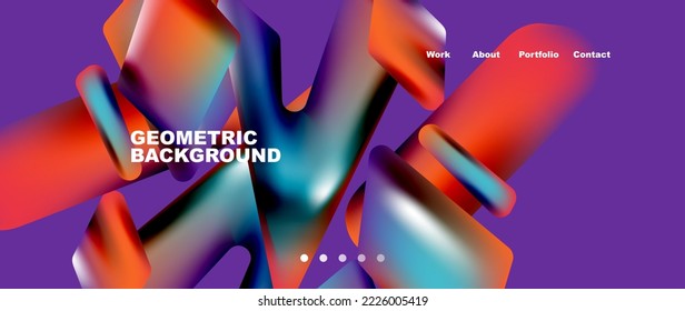 Tech minimal geometric wallpaper. Creative abstract background. Vector illustration for wallpaper banner background or landing page