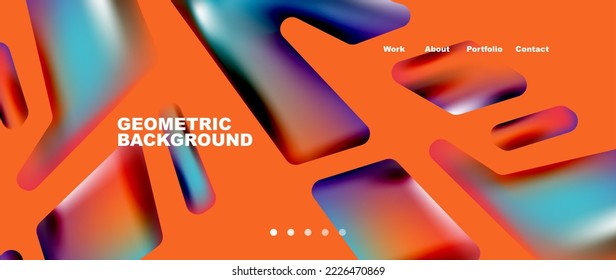 Tech minimal geometric wallpaper. Creative abstract background. Vector illustration for wallpaper banner background or landing page