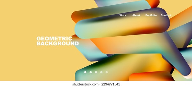 Tech minimal geometric wallpaper. Creative abstract background. Vector illustration for wallpaper banner background or landing page