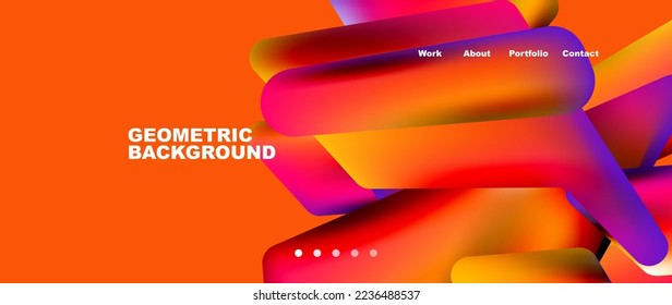 Tech minimal geometric wallpaper. Creative abstract background. Vector illustration for wallpaper banner background or landing page
