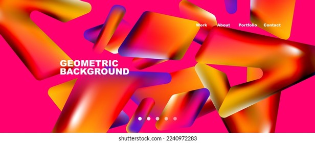 Tech minimal geometric wallpaper. Creative abstract background. Vector illustration for wallpaper banner background or landing page