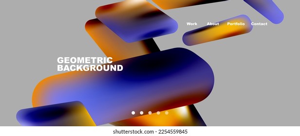 Technisch minimale geometrische Tapete. Kreativer abstrakter Hintergrund. Vektorgrafik für Bildschirmhintergrund oder Landeeite