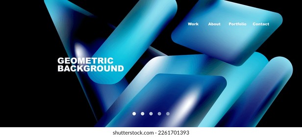 Tech minimal geometric wallpaper. Creative abstract background. Vector illustration for wallpaper banner background or landing page