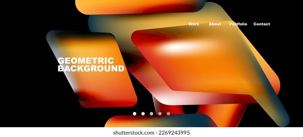 Tech minimal geometric wallpaper. Creative abstract background. Vector illustration for wallpaper banner background or landing page